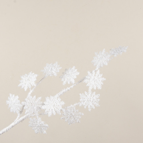 30" GLITTERED WHITE SNOWFLAKE SPRAY