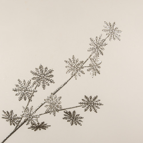 30" SILVER SNOWFLAKE SPRAY