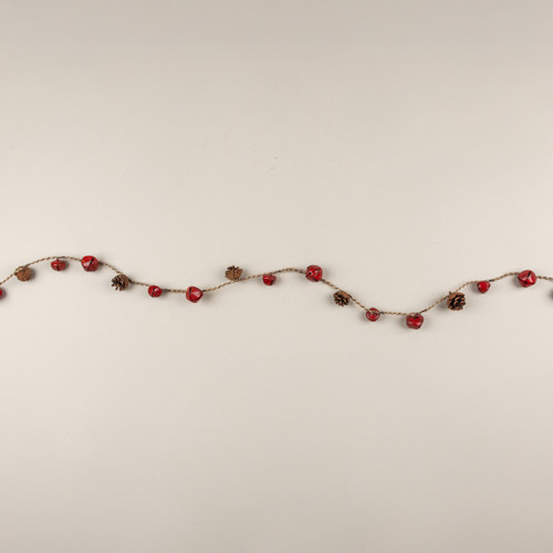 5" RED METAL BELL GARLAND