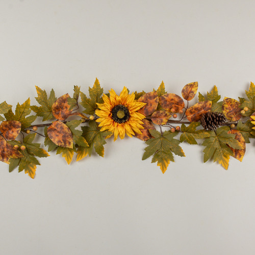 6' AUTUMN SUNFLOWER FIELDS GARLAND