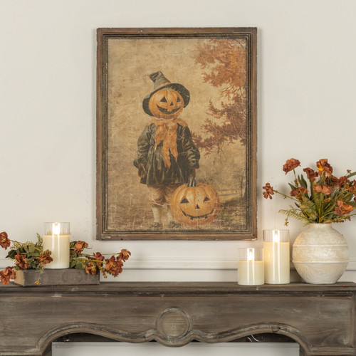 FRAMED PUMPKIN GIRL PRINT