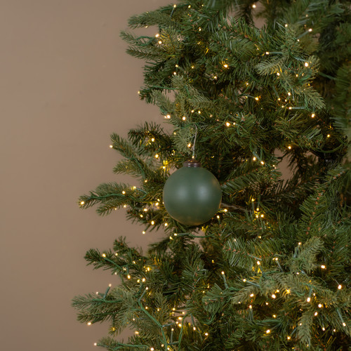 4" DARK GREEN KUGEL ORNAMENT