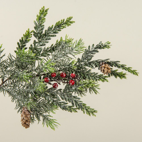 18" ANGEL PINE & HEMLOCK PICK W/ BERRIES & PINECONES
