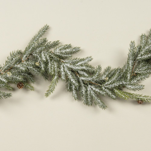 6' WHITE SPRUCE W/ MINI PINECONES GARLAND