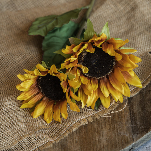 26" DARK YELLOW SUNFLOWER STEM