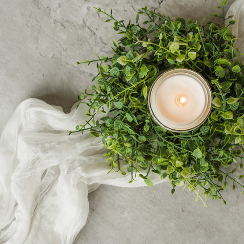 7" MINI VINCA VINE CANDLE RING