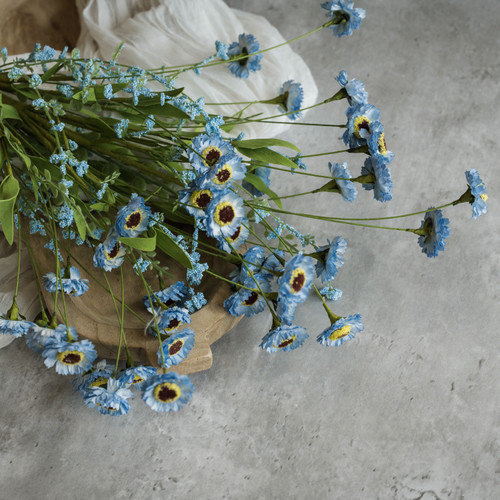 22" BLUE PAPER DAISY BUSH