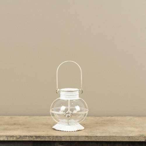 WHITE CLAYTON LANTERN