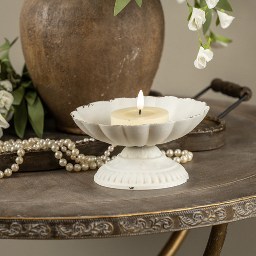 6.5" SCALLOPED PEDESTAL BOWL