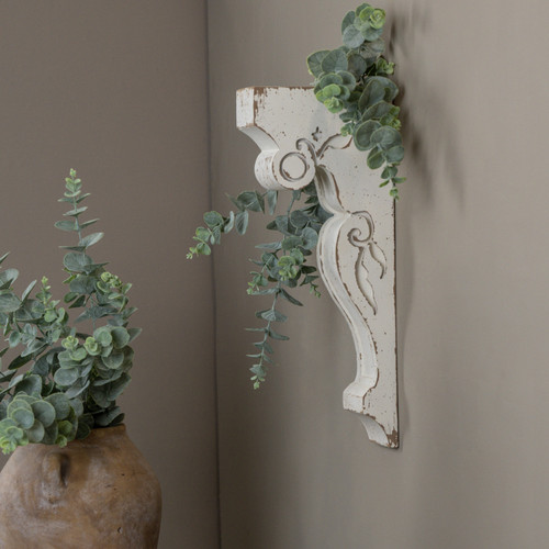 20" WHITE WOOD CORBEL