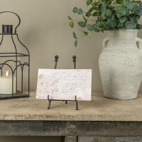 8.5" AGED BLACK EASEL