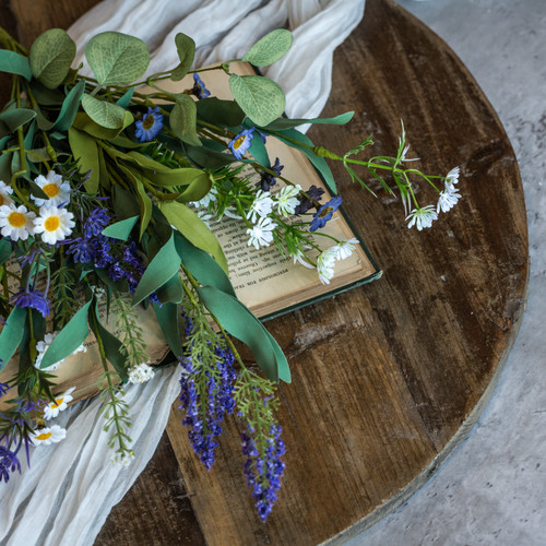 21" PURPLE & WHITE MIXED SPRING SPRAY