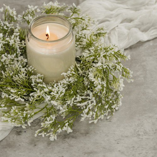 14" WHITE MOUNTAIN MINT CANDLE RING