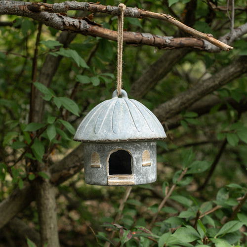 BLUE & GOLD BIRDHOUSE