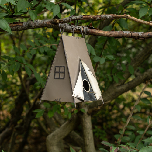 TAN TENT BIRDHOUSE