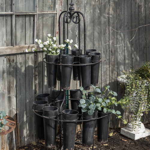 BLACK 18 BUCKET STAND