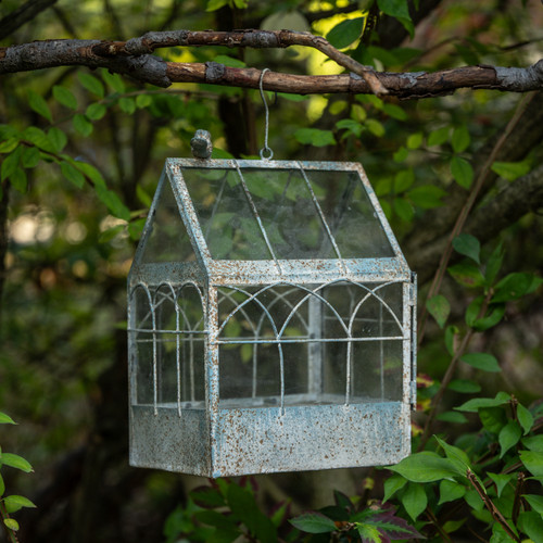 AGED BLUE GREENHOUSE