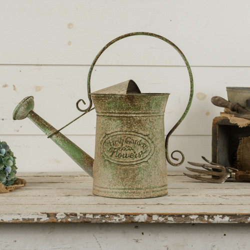 FRESH GARDEN FLOWERS WATERING CAN
