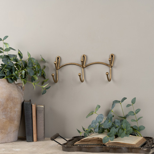 GOLD CURSIVE WALL HOOKS