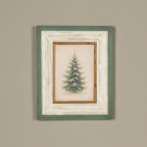 17" SILENT NIGHT TREE FRAMED SIGN