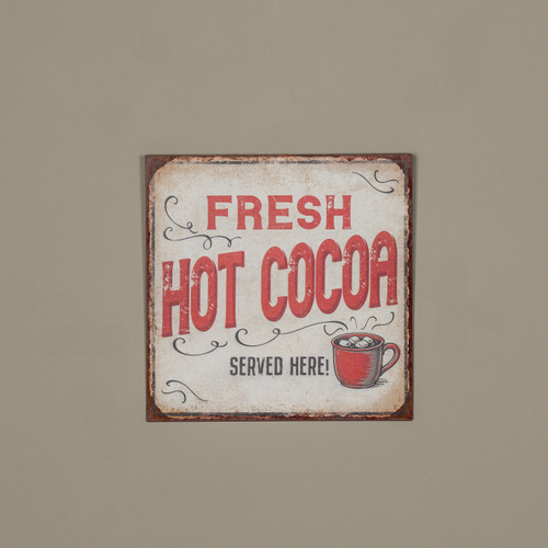 12" HOT COCOA METAL SIGN