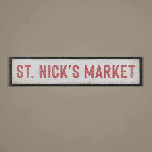 36" ST. NICK'S MARKET FRAMED SIGN