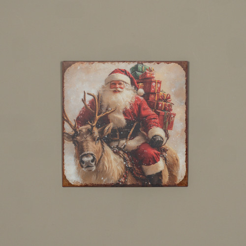 12" DELIVERY SANTA PRINT