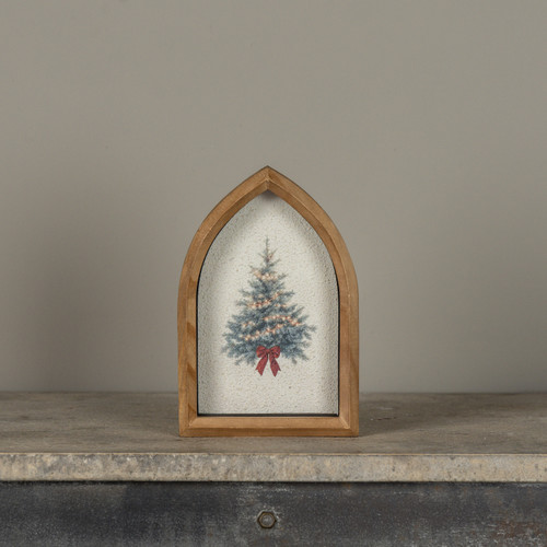 8"  LIGHTED TREE FRAMED TABLETOP SIGN