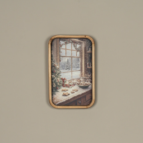 14" CHRISTMAS KITCHEN FRAMED PRINT