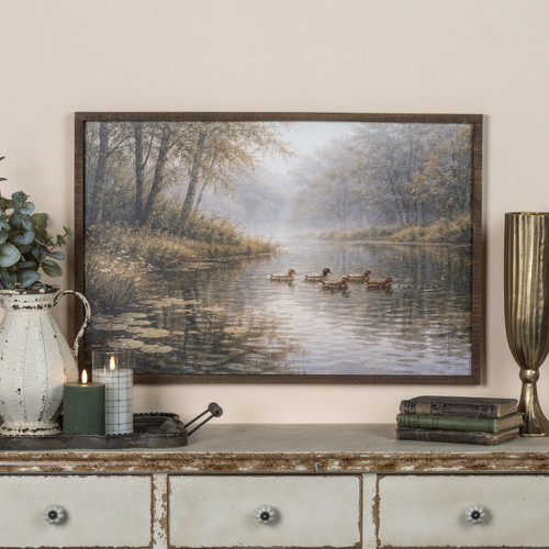 30" WOODLAND POND PRINT