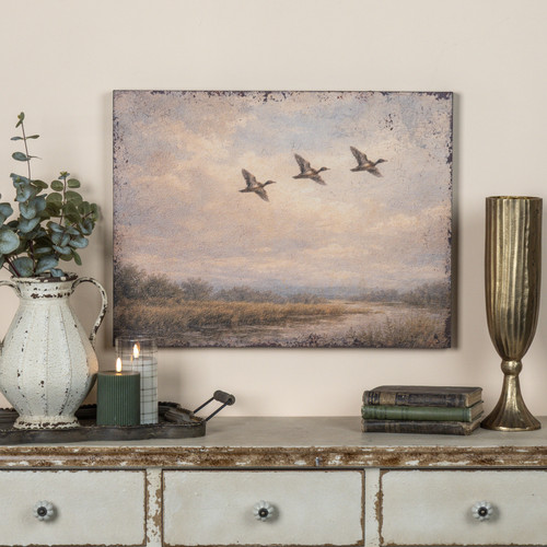 24" SOARING DUCKS PRINT