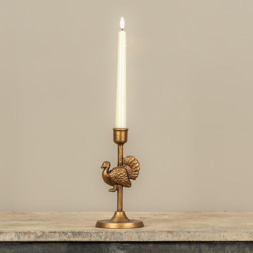 8" GOLD TURKEY TAPER CANDLE HOLDER