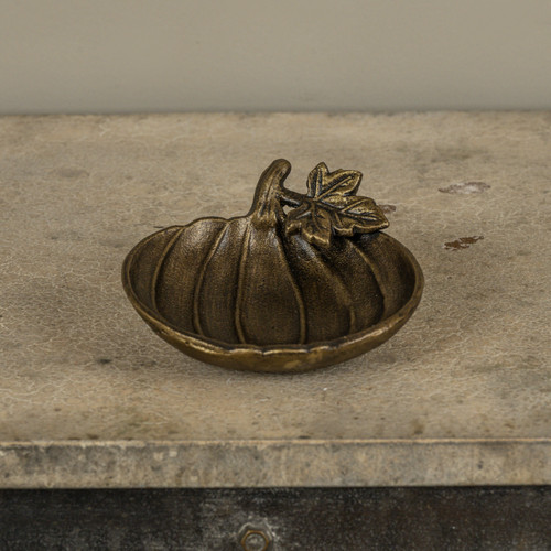BRONZE PUMPKIN DISH