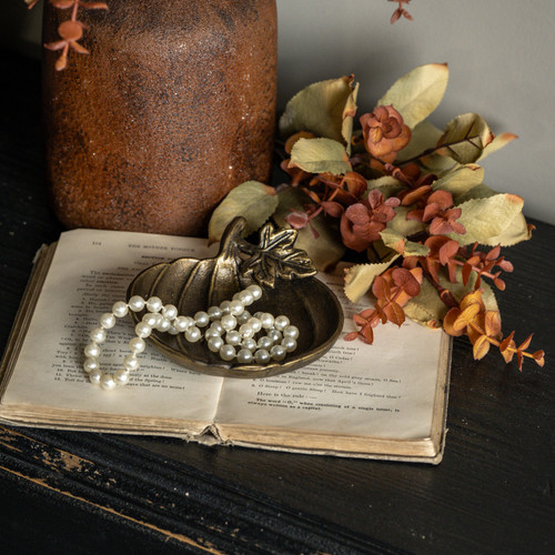 BRONZE PUMPKIN DISH