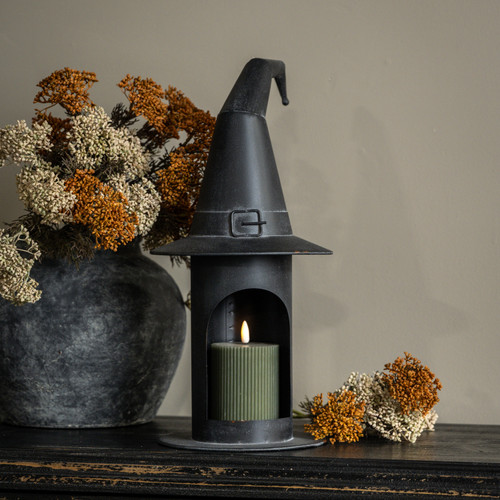 16" WITCH'S HAT PILLAR CANDLE HOLDER