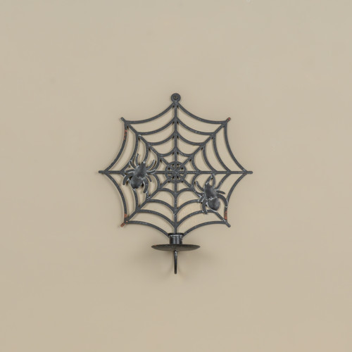 SPIDER WEB TAPER CANDLE WALL SCONCE
