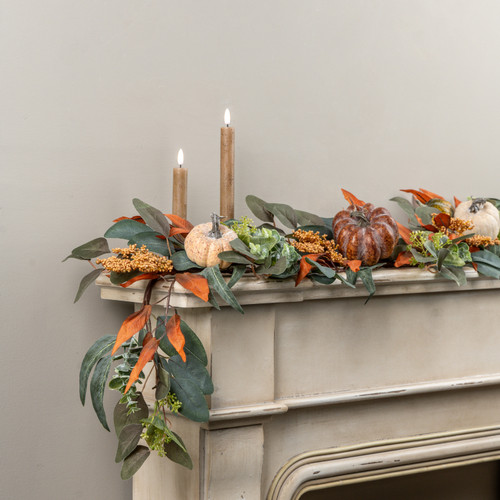 6' PUMPKIN & EUCALYPTUS GARLAND