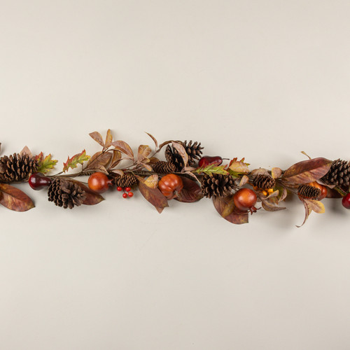 6' PEAR, PUMPKIN & PINECONE GARLAND