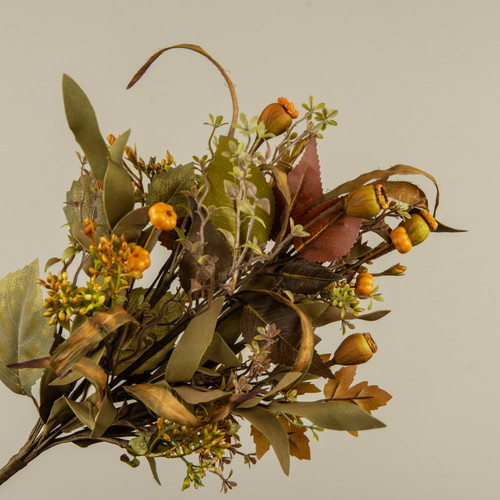 19.5" FALL FOLIAGE & PUMPKIN BUSH