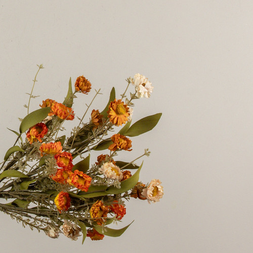 18" ORANGE & YELLOW WILD DAISY BUSH