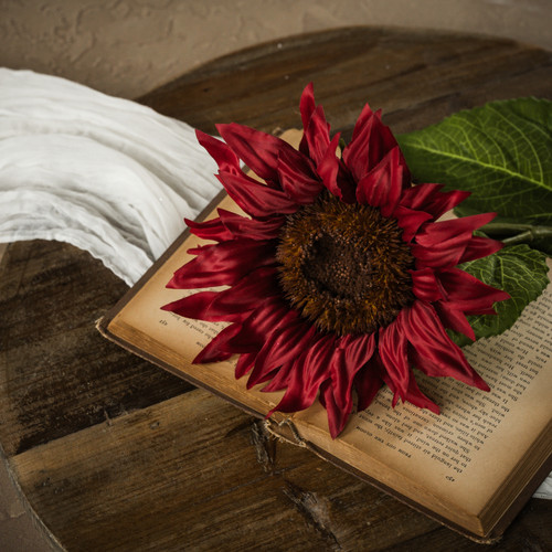 29" BURGUNDY SUNFLOWER STEM