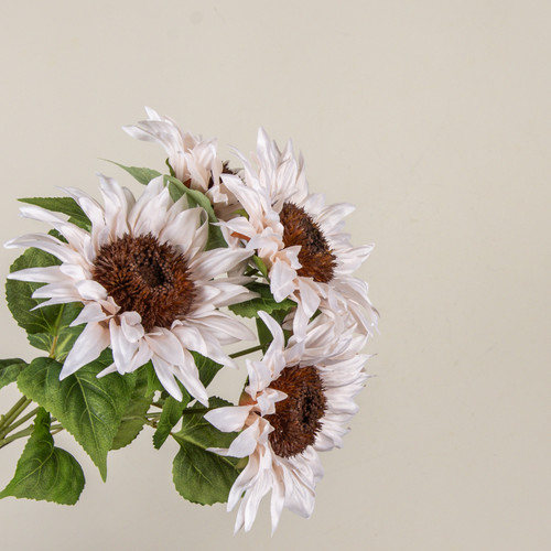 18.5" IVORY SUNFLOWER BUSH