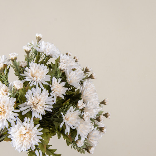 15.5" IVORY MUM BUSH