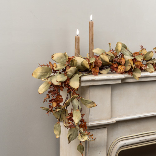 6' BROWN EUCALYPTUS & LAUREL LEAF GARLAND