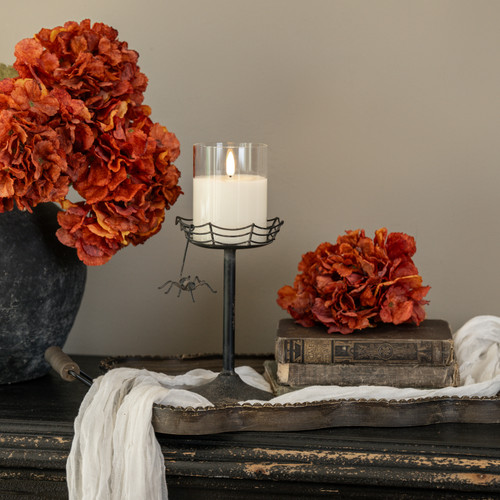 7.5" SPIDER WEB PILLAR CANDLE HOLDER