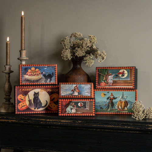 SET/ 6 HALLOWEEN STACKING BOXES