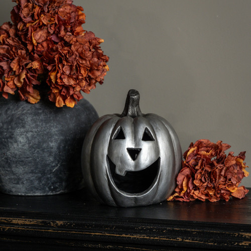 8.5" SILVER BIG MOUTH PUMPKIN