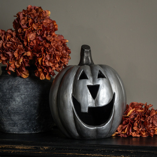 11.5" SILVER BIG MOUTH PUMPKIN