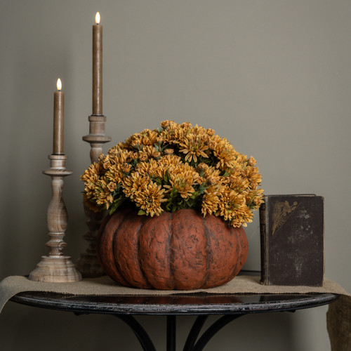 6.5" ORANGE PUMPKIN PLANTER