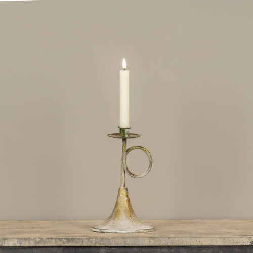 10" GOLD TRUMPET TAPER CANDLE HOLDER